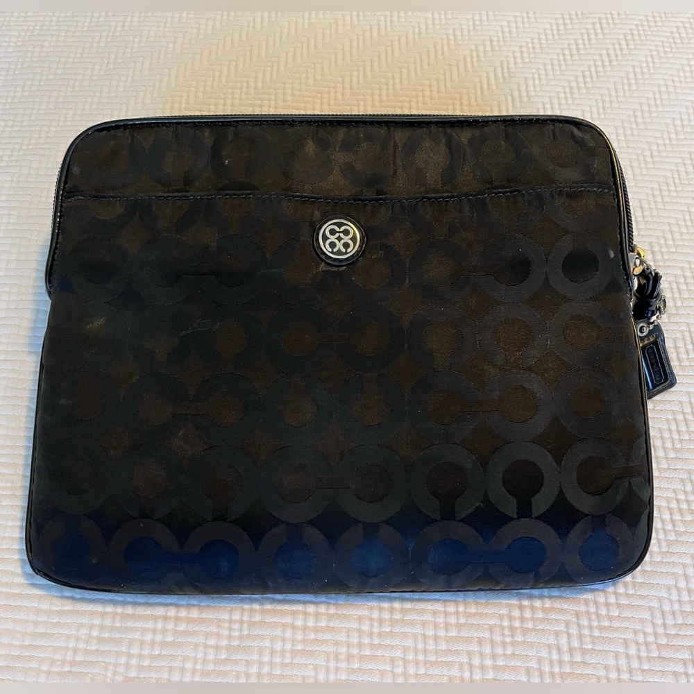 Coach | Black Tablet Case with Signature C